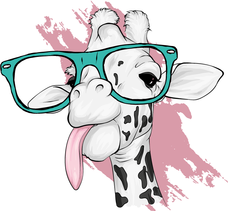 Dieren vinyl tapijt giraffe spetter - TenStickers