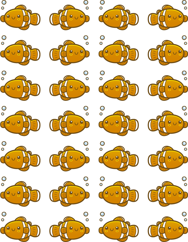 Dieren vinyl tapijt clownvis patroon - TenStickers