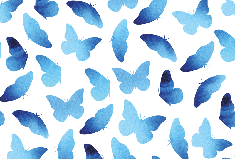 Dieren vinyl tapijt geschilderde vlinders - TenStickers