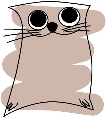 Dieren vinyl tapijt geschilderde bruine kat - TenStickers