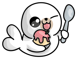 Dieren vinyl tapijt anime baby zeehond - TenStickers