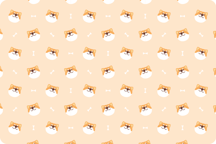 Dieren vinyl tapijt schattig honden gezicht cartoon - TenStickers