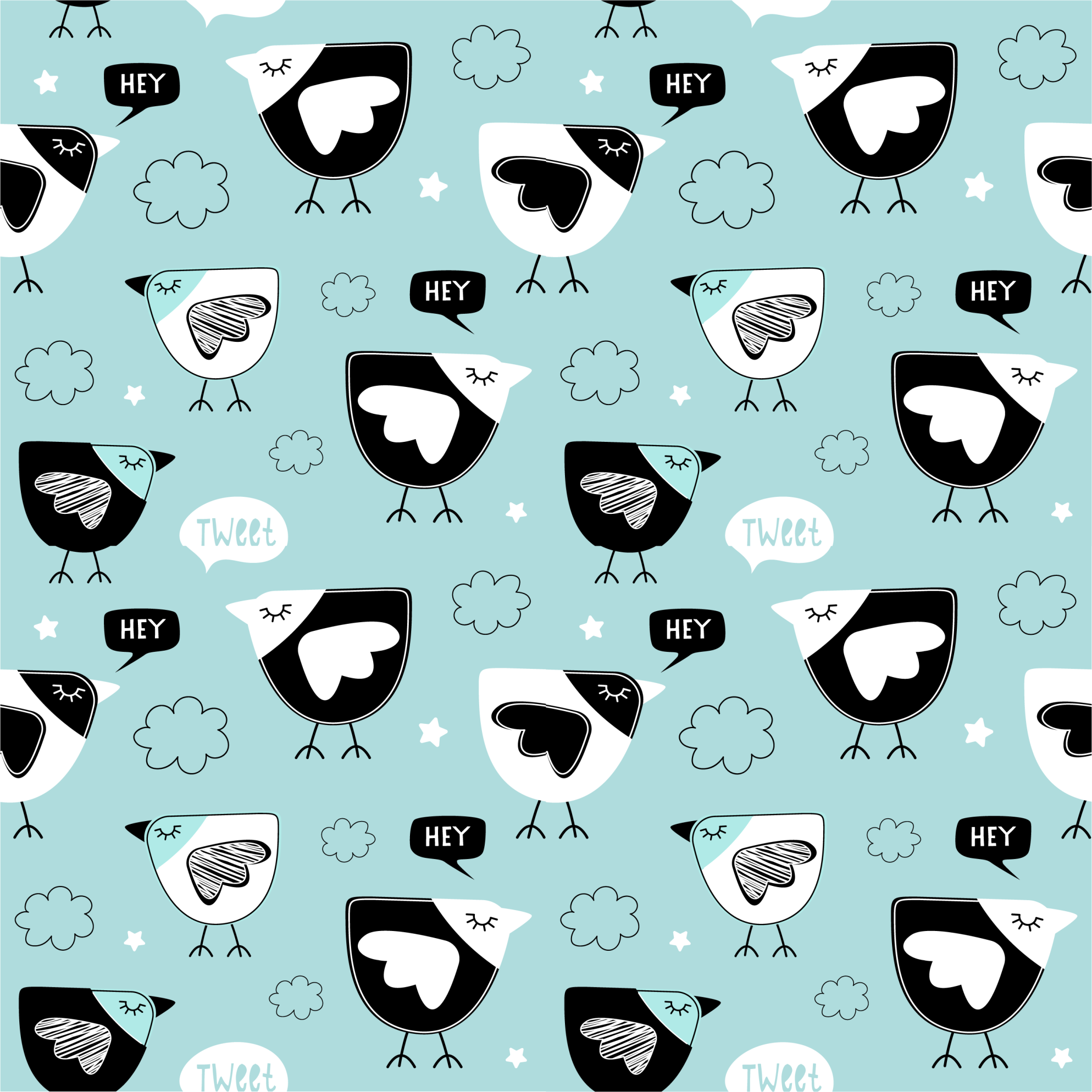 Dieren vinyl tapijt zwart kippenpatroon - TenStickers