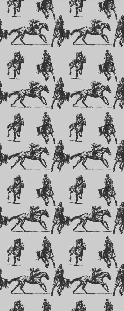 Dieren vinyl tapijt grijze paarden in verschillende posities - TenStickers