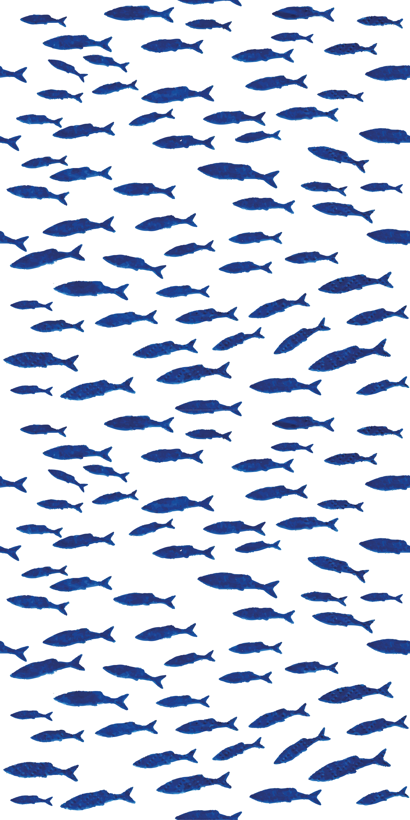 Dieren vinyl tapijt met blauw vissenpatroon - TenStickers