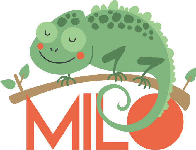 Dieren vinyl tapijt chameleon met naam - TenStickers