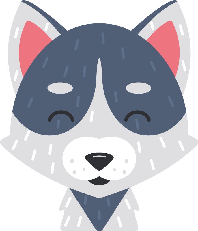Dieren vinyl tapijt blije dieren gezichten - TenStickers