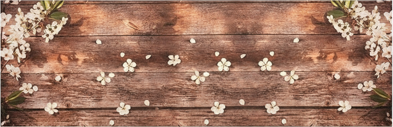 Vinyl tapijt keuken bloemig hout patroon - TenStickers