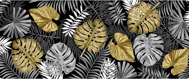 Vinyl tapijt keuken luxe gouden jungle - TenStickers