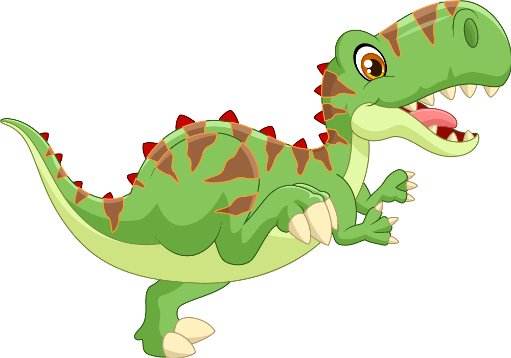 Dieren vinyl tapijt vriendelijk dinosaurusschracter - TenStickers