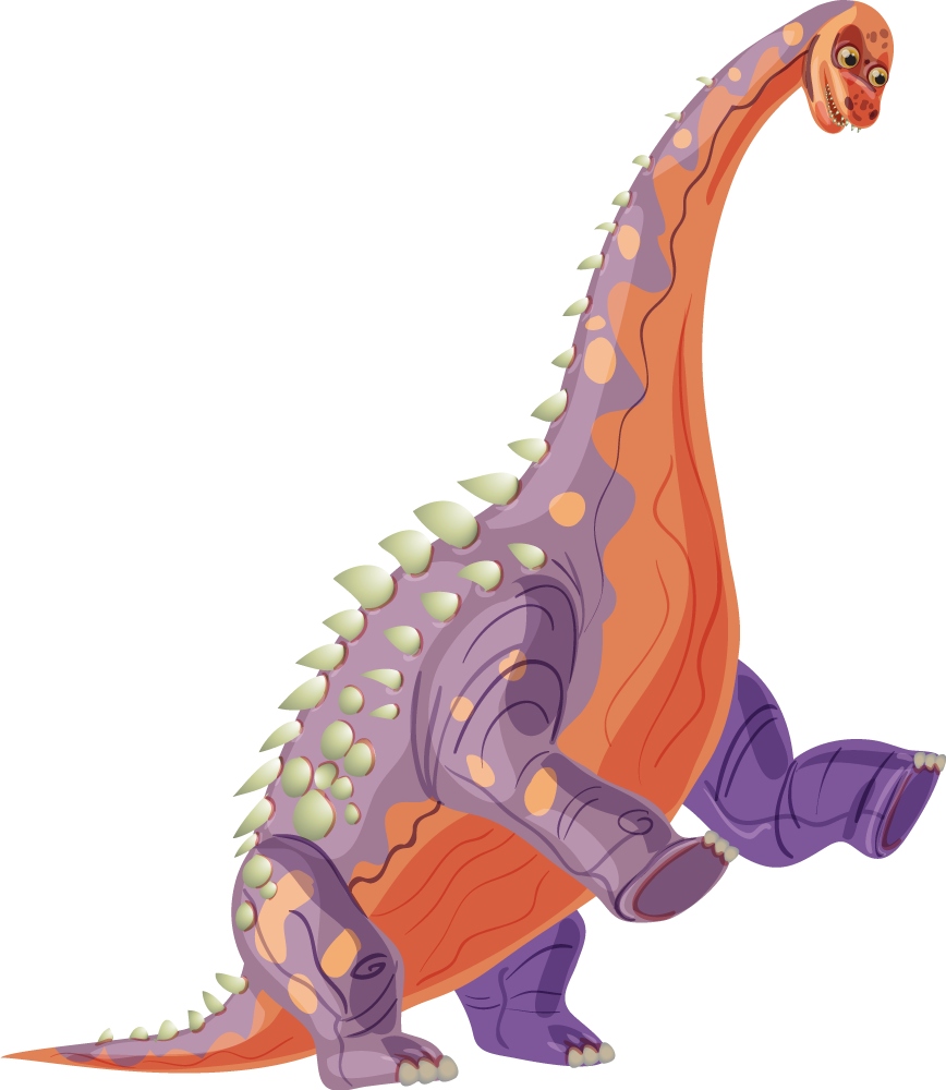 Dieren vinyl tapijt kleurrijk dino karakter - TenStickers