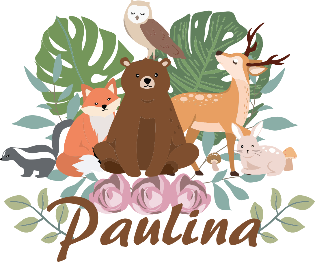 Dieren vinyl tapijt bosdierenbijeenkomst - TenStickers