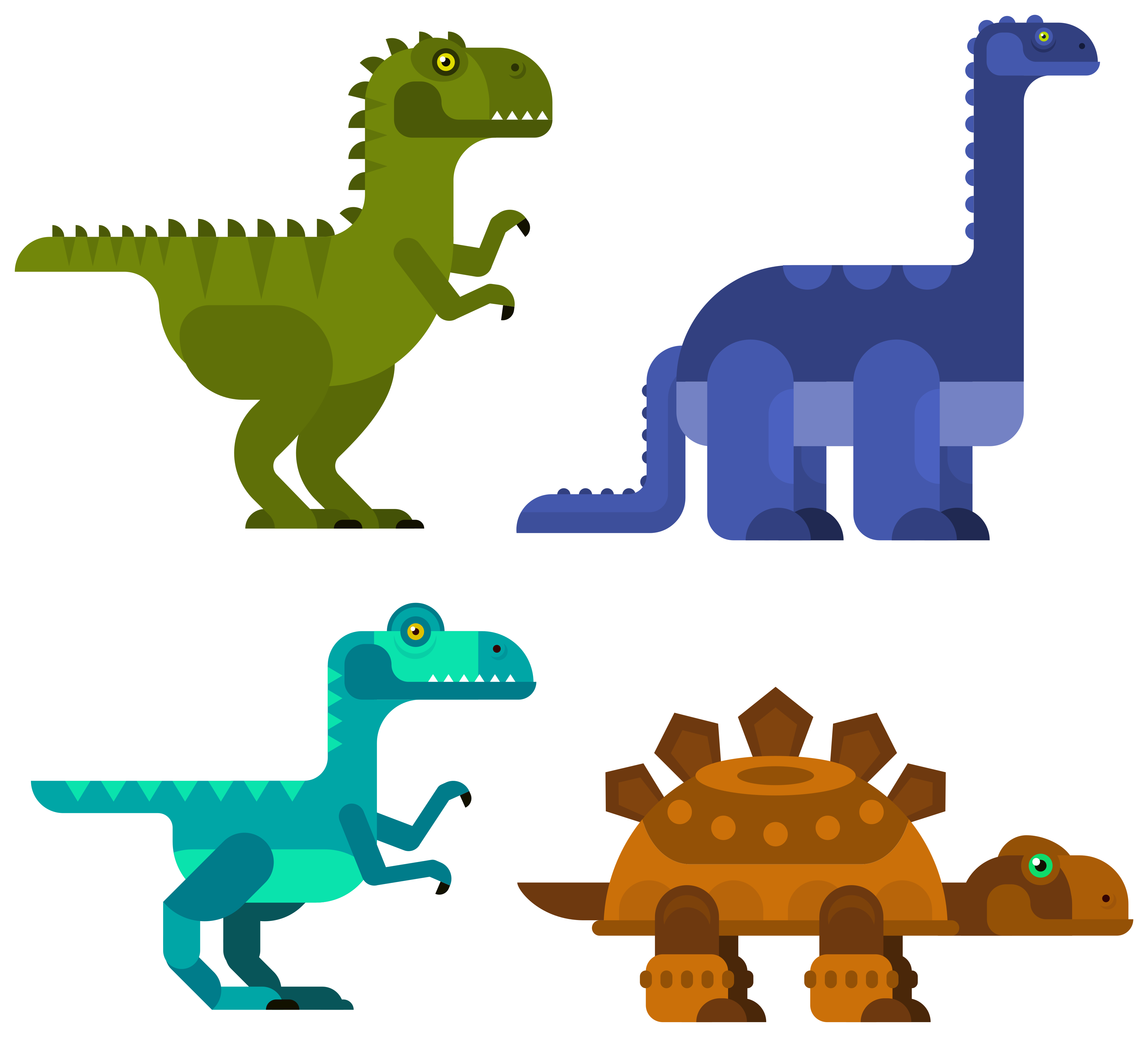 Dieren vinyl tapijt kleurrijke bewegende dinosaurussen - TenStickers