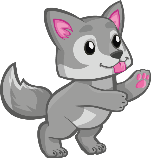 Dieren vinyl tapijt speelse puppy karakter - TenStickers