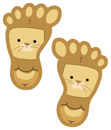 Dieren vinyl tapijt schattige dierenvoetjes - TenStickers