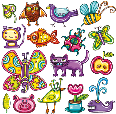 Dieren vinyl tapijt kleurrijke stijl - TenStickers
