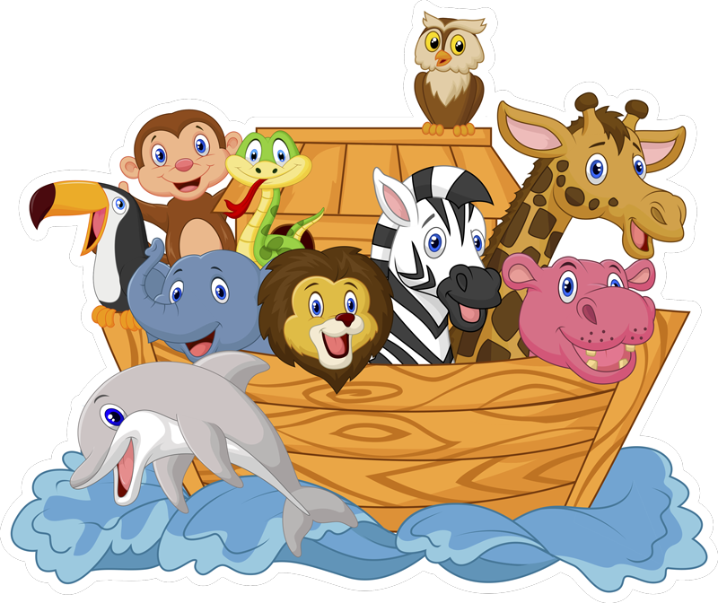 Dieren vinyl tapijt cpprivalia kinder noach's ark - TenStickers