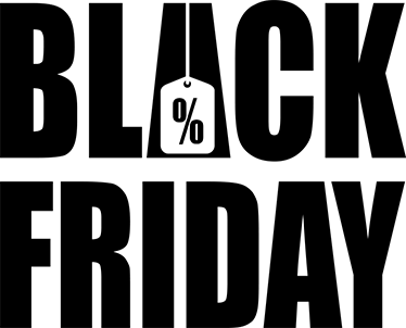 Black friday vinyl tapijt eenvoudige witte achtergrond - TenStickers