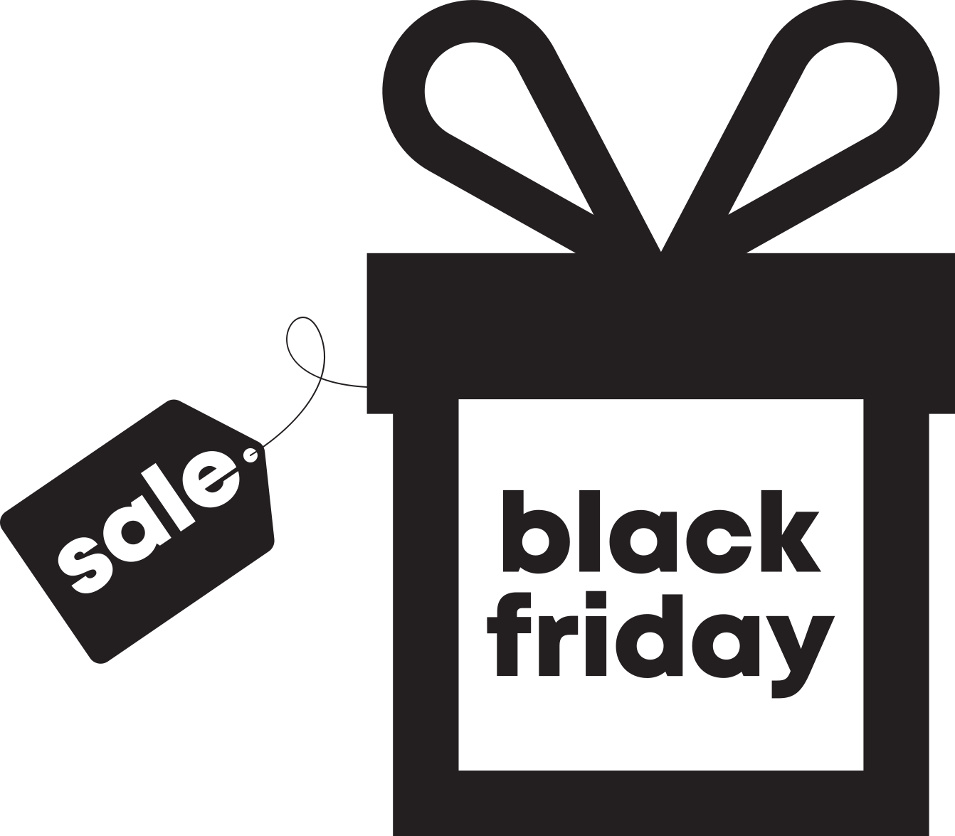 Black friday vinyl tapijt black friday in een cadeau - TenStickers