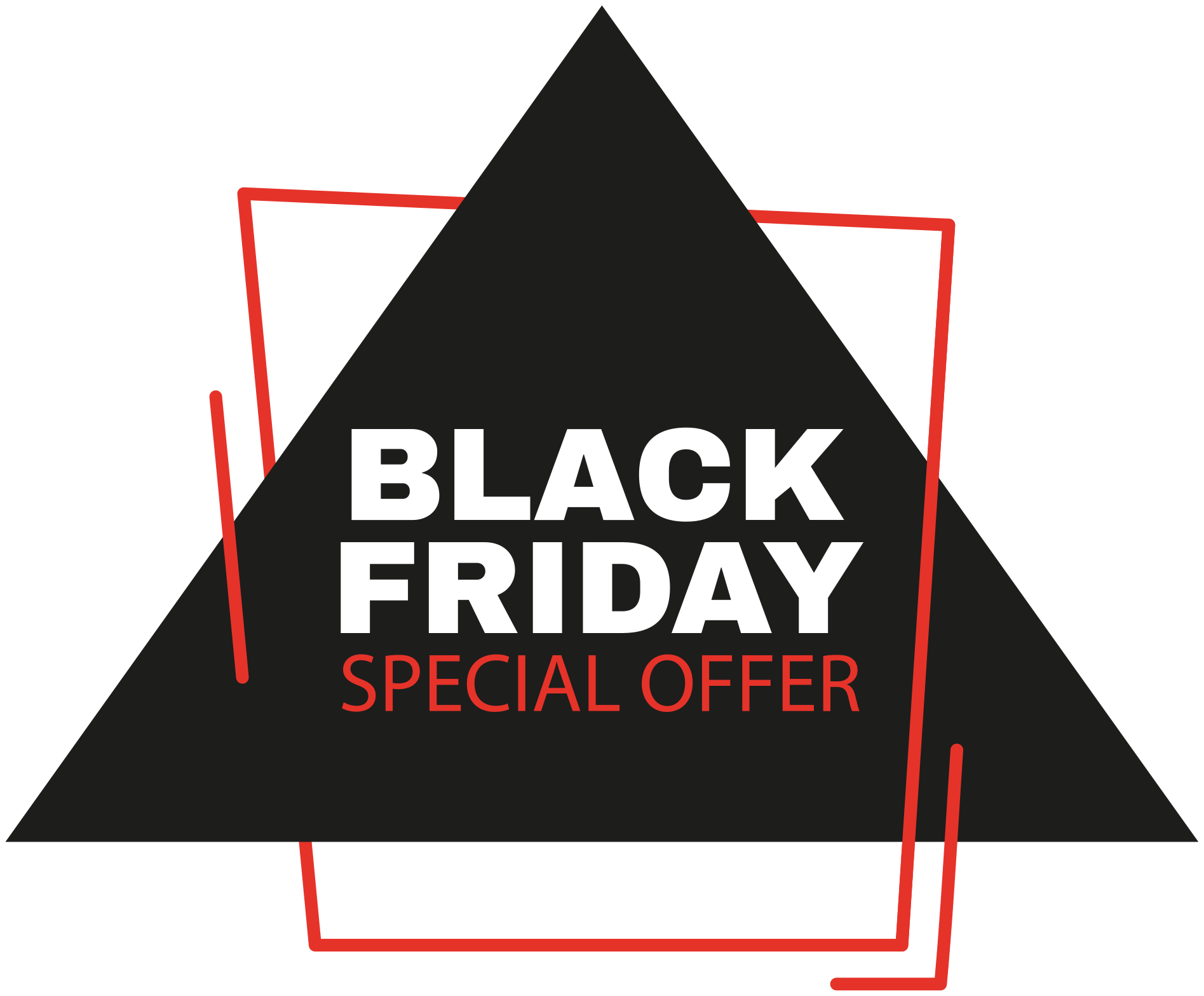 Black friday vinyl tapijt met black friday bord - TenStickers