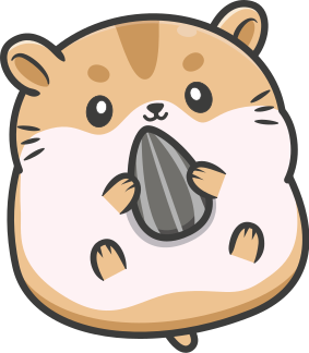 Dieren vinyl tapijt schattige hamster afbeelding - TenStickers