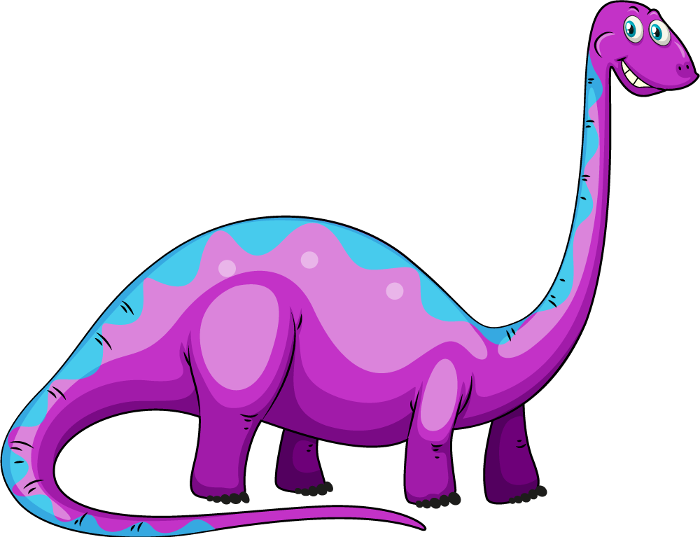 Dieren vinyl tapijt speelse paarse dinosaurus - TenStickers