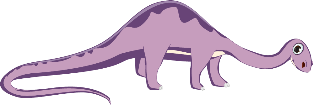 Dieren vinyl tapijt vriendelijke lange nek dinosaurussen - TenStickers