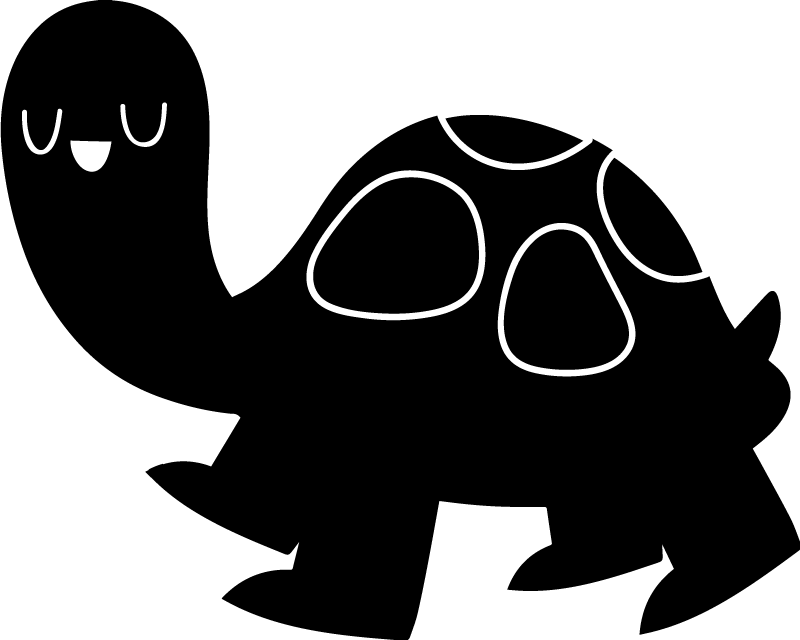 Dieren vinyl tapijt reusachtige zwarte schildpad - TenStickers