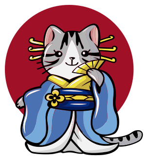Dieren vinyl tapijt japanse decoratieve kat - TenStickers
