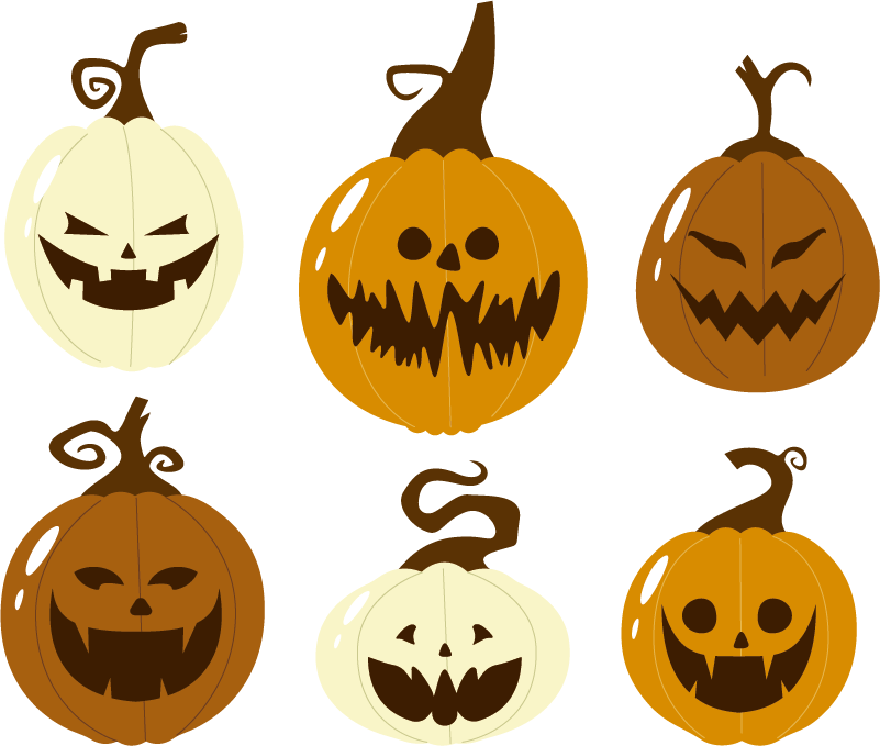 Vinyl tapijt halloween griezelige pompoen kit - TenStickers