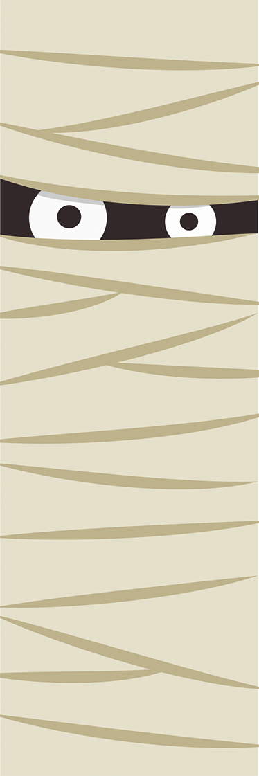 Vinyl tapijt halloween mummie ogen - TenStickers