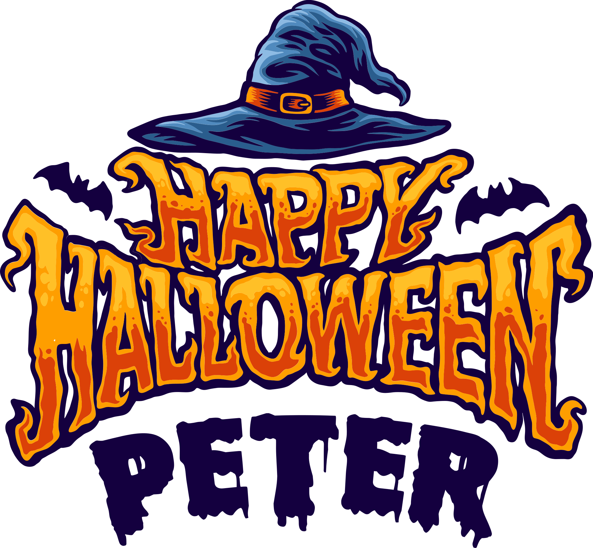 Vinyl tapijt halloween gepersonaliseerd happy halloween - TenStickers