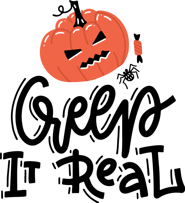 Vinyl tapijt halloween eng pompoen ontwerp - TenStickers