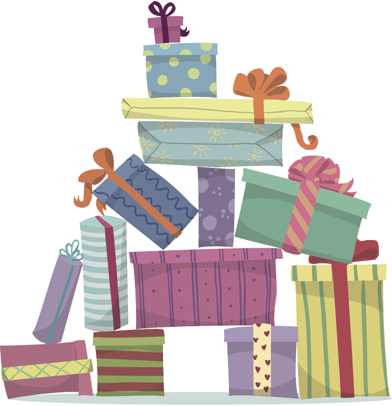 Vinyl tapijt kerstmis cadeauberg - TenStickers