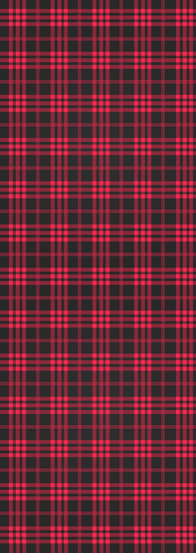 Vinyl tapijt kerstmis tartan patroon koelkast - TenStickers