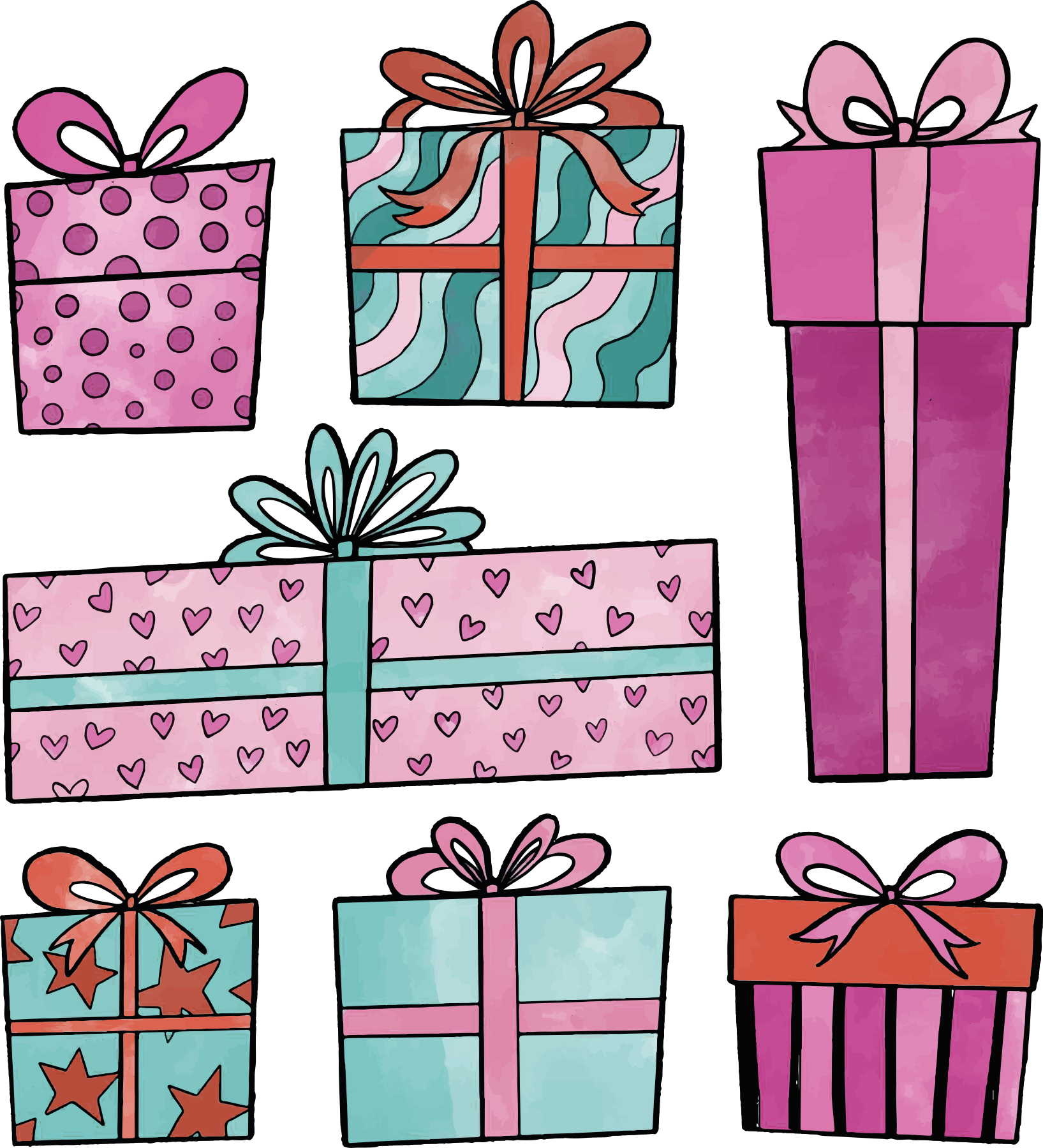 Vinyl tapijt kerstmis cadeau set - TenStickers