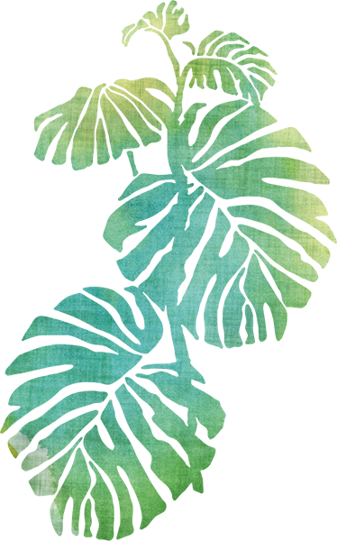 Vinyl tapijt bloemen en planten aquarella adam's rib - TenStickers
