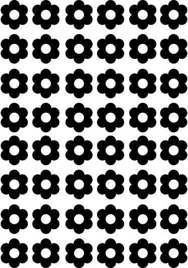 Vinyl tapijt bloemen en planten sticker set bloem - TenStickers