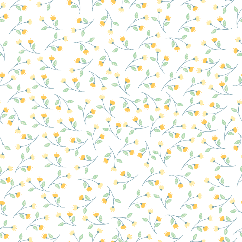 Vinyl tapijt bloemen en planten lente stijl - TenStickers