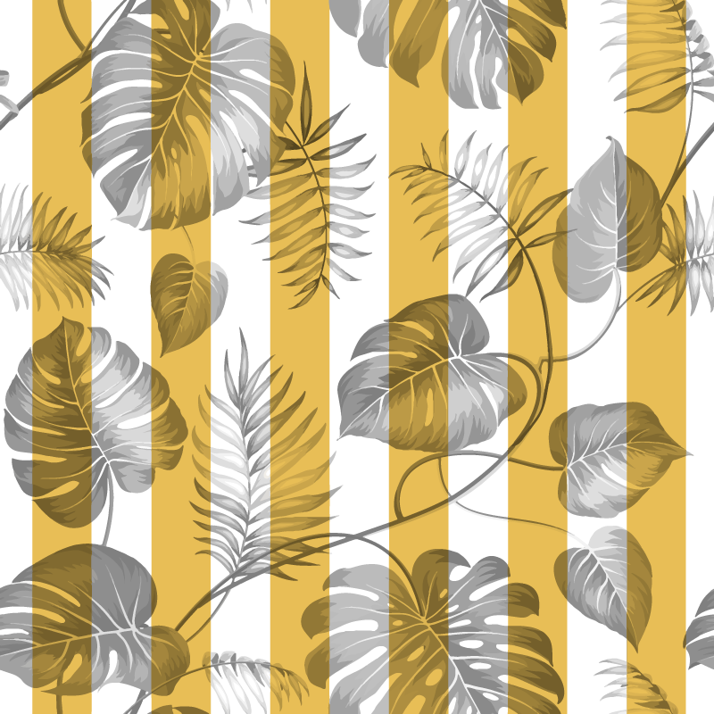 Vinyl tapijt bloemen en planten schuifdeurkast - TenStickers