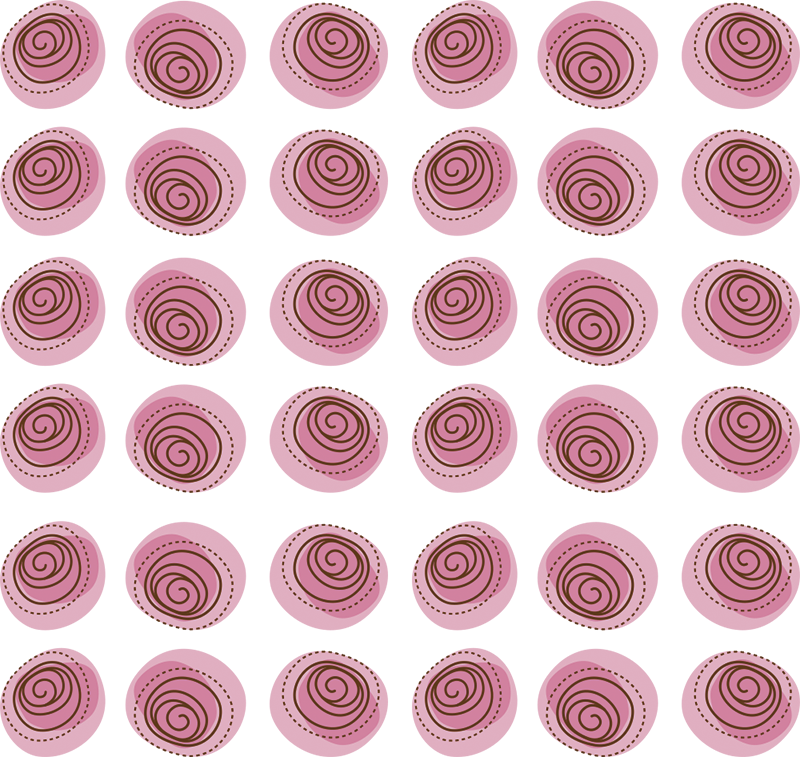 Vinyl tapijt bloemen en planten roze bloemenornament - TenStickers