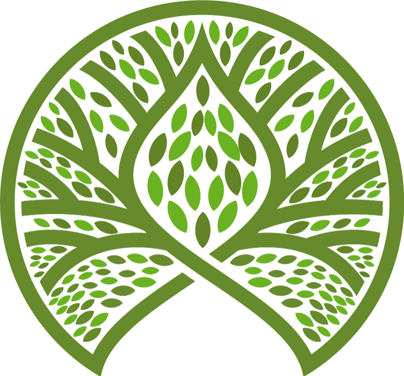 Vinyl tapijt bloemen en planten bladrijke natuur embleem - TenStickers