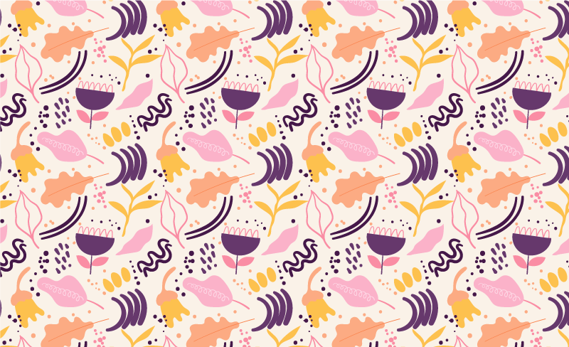 Vinyl tapijt bloemen en planten levendige bloem inspiratie - TenStickers