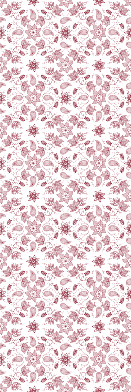 Vinyl tapijt bloemen en planten bloemenpatroon paneel - TenStickers