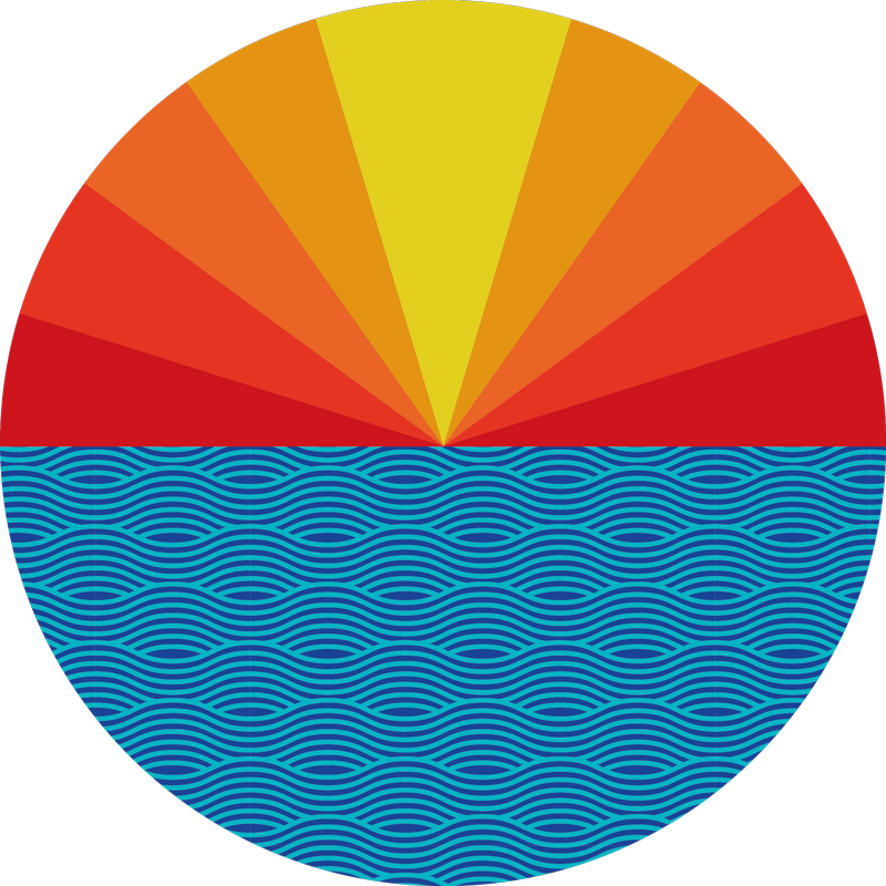 Vinyl tapijt slaapkamer vintage zonsondergang - TenStickers