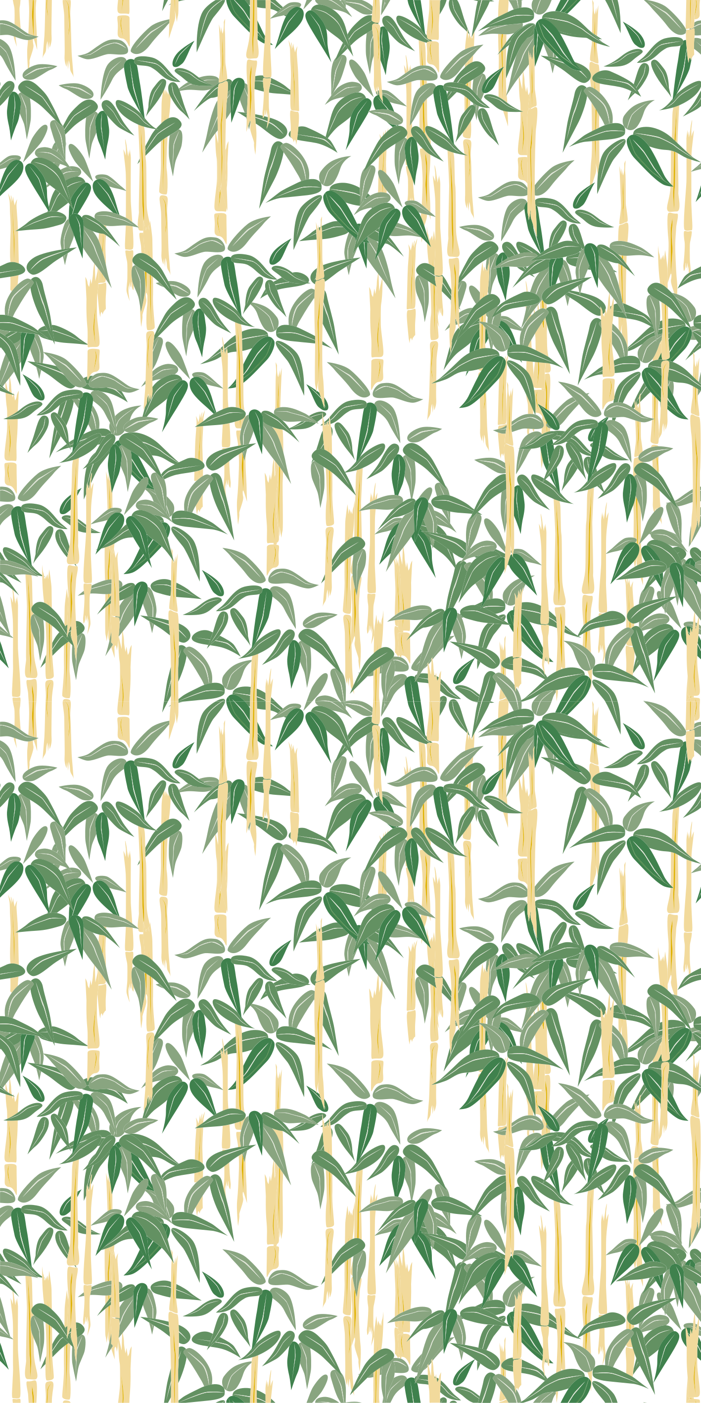 Vinyl tapijt bloemen en planten bamboetakken voor raam - TenStickers