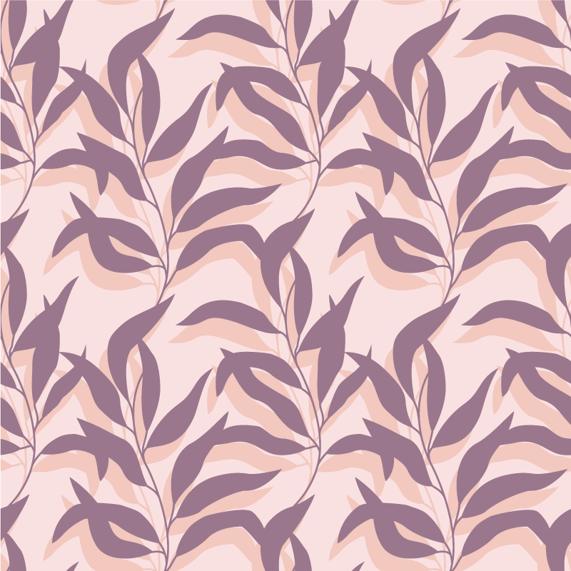Vinyl tapijt bloemen en planten palma tropical blush - TenStickers
