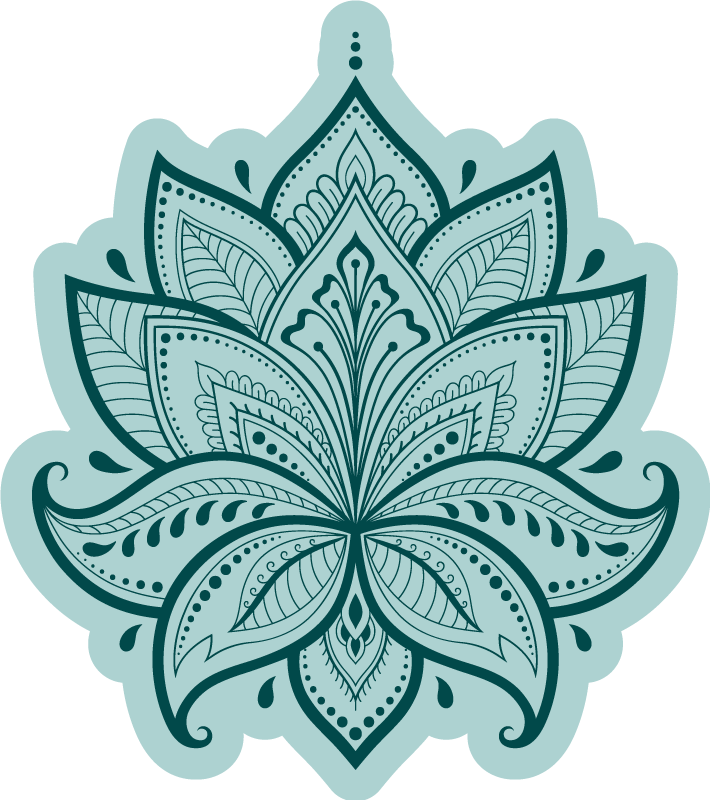 Vinyl tapijt bloemen en planten loto groeiend - TenStickers