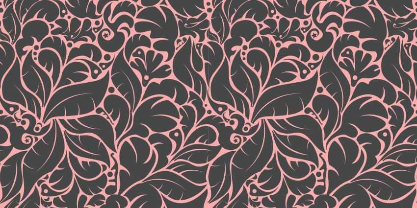 Vinyl tapijt bloemen en planten vintage bloemenpatroon - TenStickers