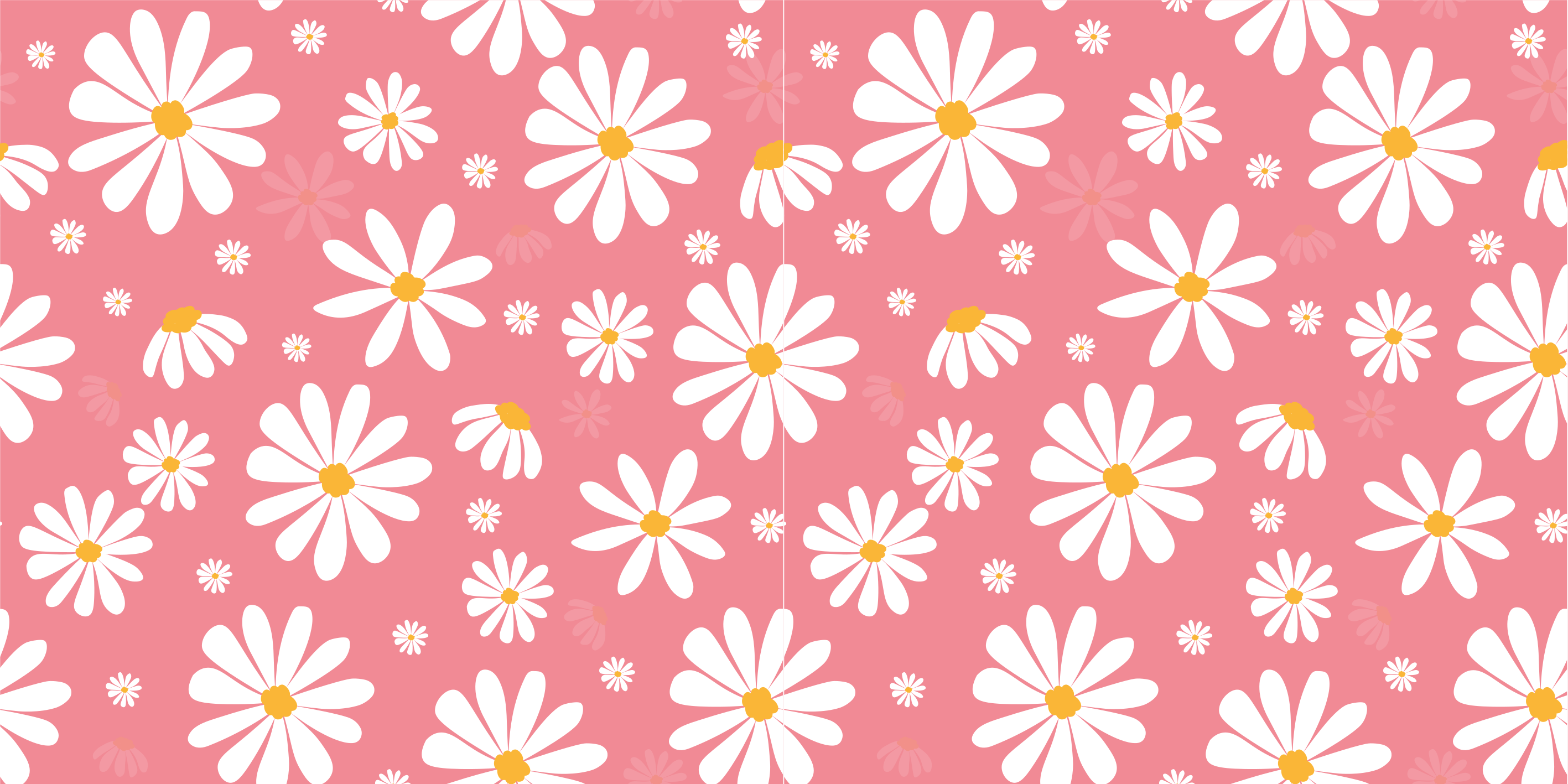 Vinyl tapijt bloemen en planten vintage madeliefjes - TenStickers